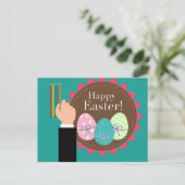 Happy Easter Holiday Postkarte (Stehend Vorderseite)
