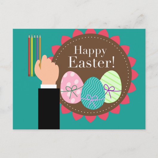 Happy Easter Holiday Postkarte (Vorderseite)