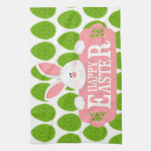 Happy Easter Holiday Trendy Bunny Floral Geschirrtuch (Vertikal)