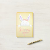 Happy Easter Holiday Trendy Bunny Floral Post-it Klebezettel (Auf Schreibtisch)