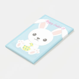 Happy Easter Holiday Trendy Bunny Floral Post-it Klebezettel