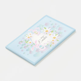 Happy Easter Holiday Trendy Bunny Floral Post-it Klebezettel