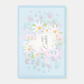 Happy Easter Holiday Trendy Bunny Floral Post-it Klebezettel (Vorderseite)
