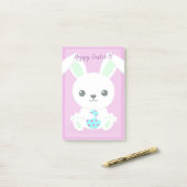 Happy Easter Holiday Trendy Bunny Floral Post-it Klebezettel (Auf Schreibtisch)