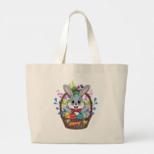 Happy Easter - Hoppy Easter Tote Bag Jumbo Stoffbeutel (Rückseite)