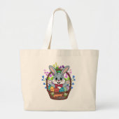 Happy Easter - Hoppy Easter Tote Bag Jumbo Stoffbeutel (Vorne)