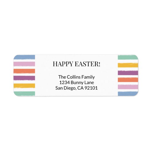 Happy Easter Hunt Modern farbenfroh gestreift (Vorne)