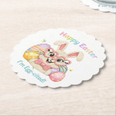 Happy Easter I'm Egg-cited Bunny  Untersetzer (angewinkelt)