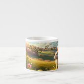 Happy Easter in a Spring Landscape Espressotasse (Vorderseite)