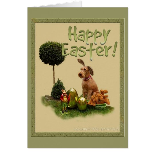 Happy Easter "Irish Terrier" Karte