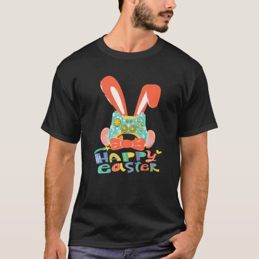 Happy Easter Joystick Krawatte Funny Gaming Kinder T-Shirt (Vorderseite)