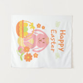 Happy Easter Kaninchen Tapestry Wandteppich (Vorderseite (Horizontal))