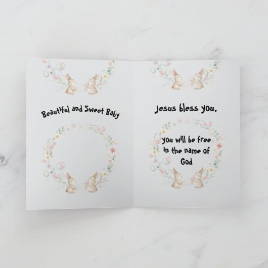 Happy Easter Kids Greeting Card Einladung (Innenseite)