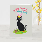 Happy Easter Kitty Friend Card Karte (Gelbe Blume)