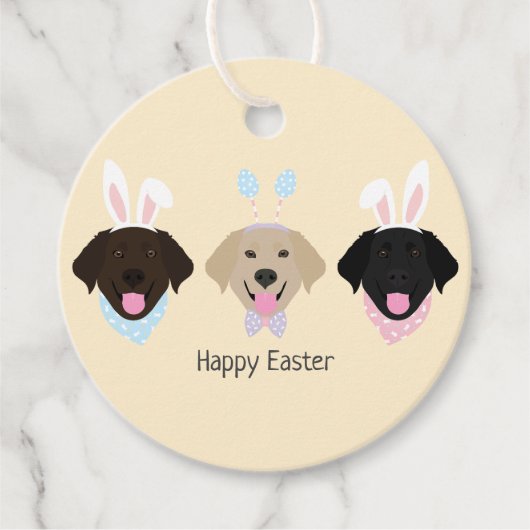 Happy Easter Labrador Retriever Hunde Geschenkanhänger (Vorderseite)