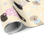 Happy Easter Labrador Retriever Hunde Geschenkpapier (Rolleneckpunkt)
