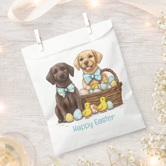 Happy Easter Labrador Retriever Hunde Geschenktütchen (Ausgeschnitten)