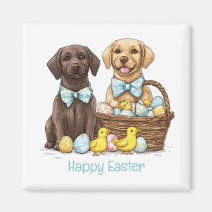 Happy Easter Labrador Retriever Hunde Magnet