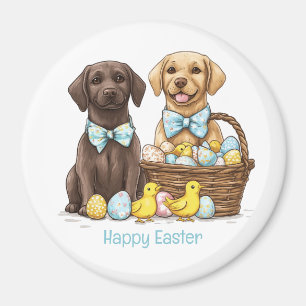 Happy Easter Labrador Retriever Hunde Magnet