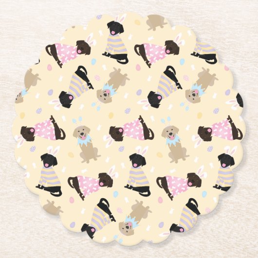 Happy Easter Labrador Retriever Hunde Untersetzer (Vorderseite)