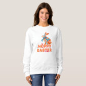 Happy Easter Lace Bunny Lace Ears Lace Bow Sweatshirt (Vorne ganz)