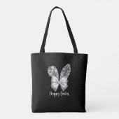 Happy Easter Lace Bunny Lace Ears Lace Bow Tasche (Rückseite)