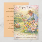 Happy Easter Landscaper Gardener Occupation Feiertagskarte (Vorne/Hinten)