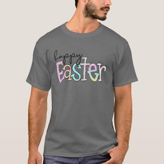Happy Easter Leopard Watercolor Rainbow Easter Day T-Shirt (Vorderseite)