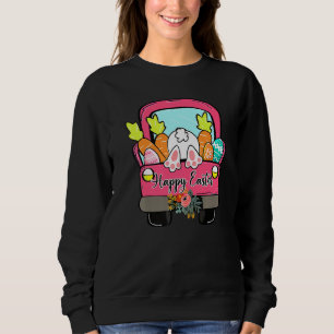 Happy Easter Lieferwagen LKW Bunny Eggs Vintag Men Sweatshirt