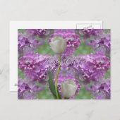 Happy Easter ~ Lilacs Feiertagspostkarte (Vorne/Hinten)