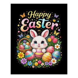 Happy Easter Little Bunny Poster