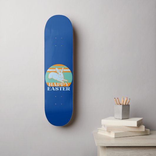 HAPPY EASTER lustige Ostersonnige Geschenkidee Skateboard (Wandkunst)