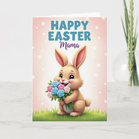 Happy Easter Mama Rabbit Card Karte (Vorderseite)