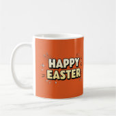 Happy Easter Modern Terracotta Typographic Quote  Kaffeetasse (Links)