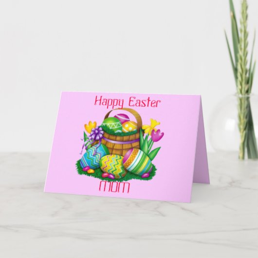 Happy Easter Mom Card (Fully Customizable) Feiertagskarte (Vorderseite)