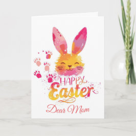 Happy Easter Mom , Personalized Easter funnyBunny Feiertagskarte