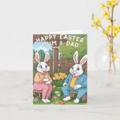 Happy Easter Mum & Vater Karte (Gelbe Blume)