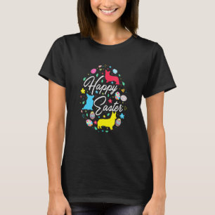 Happy Easter Niedlich Ostereier Gestreifte Eier T-Shirt