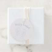 Happy Easter niedlich Osterfest Bunny Custom Skrip Geschenkanhänger (Mit Box)