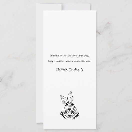 Happy Easter Niedlich Spring Chick Holiday Flat Ca (Rückseite)