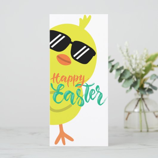 Happy Easter Niedlich Spring Chick Holiday Flat Ca (Stehend Vorderseite)