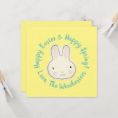 Happy Easter niedlicher, benutzerdefinierter Skrip Karte (Vorderseite/Rückseite Beispiel)