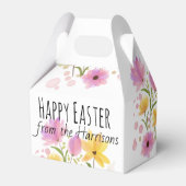 Happy Easter Osterfest Bunny Watercolor Blume Geschenkschachtel (Rückseite)