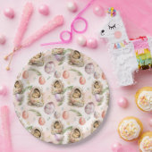 Happy Easter Party Bunny Celebration Pink Pappteller (Party)