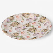 Happy Easter Party Bunny Celebration Pink Pappteller (Schrägansicht)