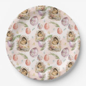 Happy Easter Party Bunny Celebration Pink Pappteller (Vorderseite)