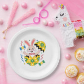 Happy Easter Party Bunny Popping Out of Egg  Pappteller (Party)