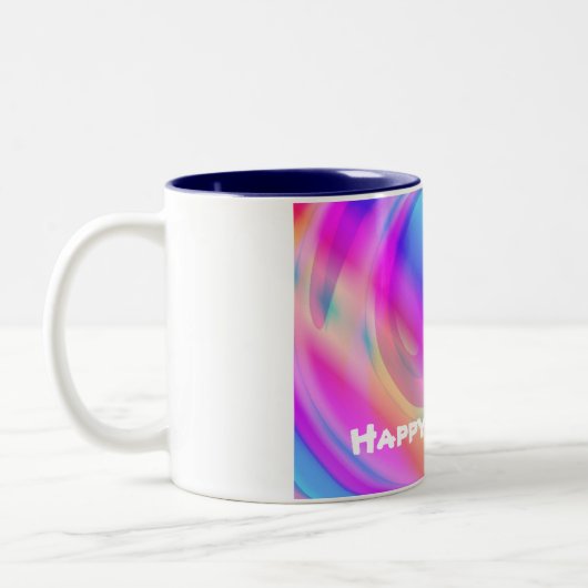 Happy Easter Pastel Swirl, ZSSG Zweifarbige Tasse (Links)