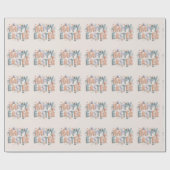 Happy Easter Pastel Wrapping Paper Geschenkpapier (Flach)