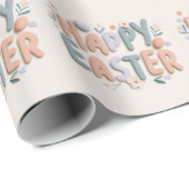 Happy Easter Pastel Wrapping Paper Geschenkpapier (Rolleneckpunkt)